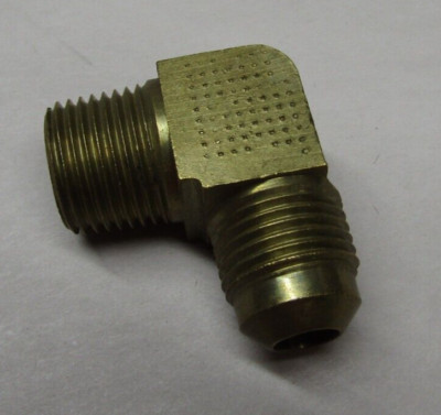3/8 inch flare x 3/8 male Elbow MPT Pipe Adapter Brass Fitting NPT water air gas