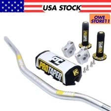 Original"Evo"PROTAPER Handlebar Fat Bar MOUNT Clamps DIRT BIKE 1 1/8''GRIPS Pads