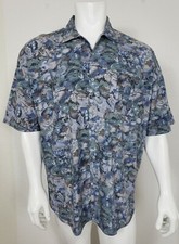 VTG Triumph Of California Mens Shirt Size XL Short Sleeve Button Front Abstract