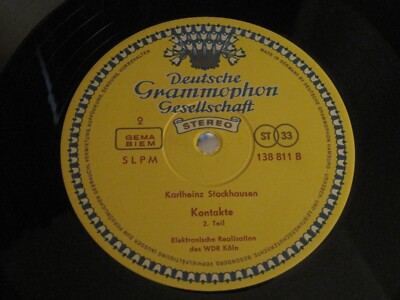 KARLHEINZ STOCKHAUSEN ELECTRONIC MUSIC LP ORIG 1962 DG 138 811