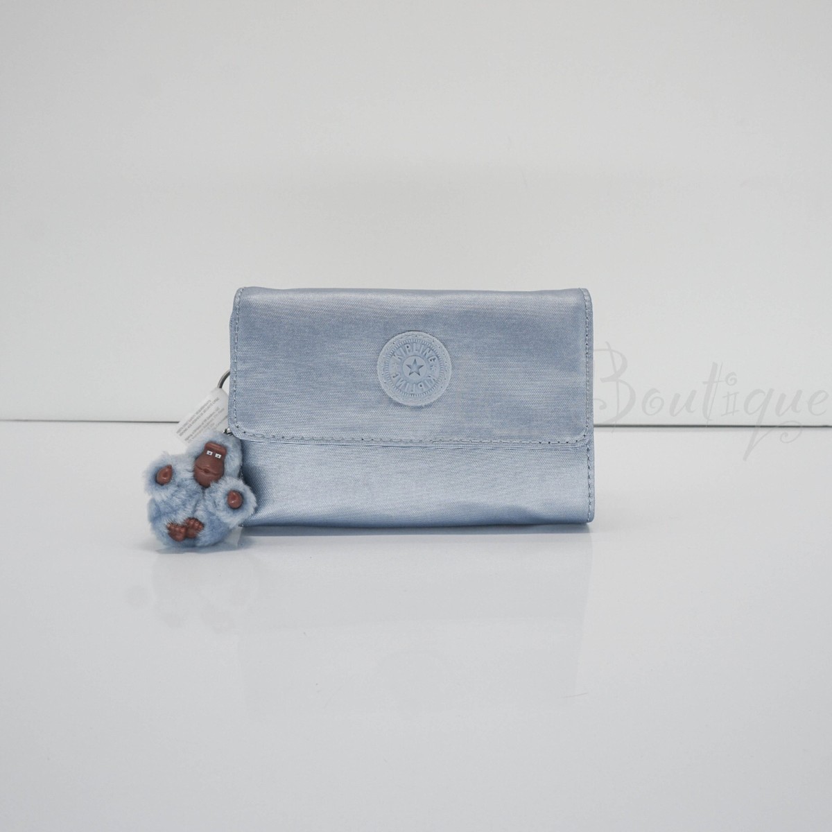 Kipling PIXI Snap Medium Trifold Wallet AC6108 Polyamide Pebble