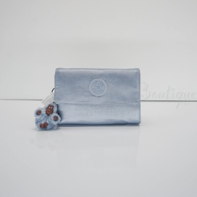 Kipling PIXI Snap Medium Trifold Wallet AC6108 Polyamide Pebble