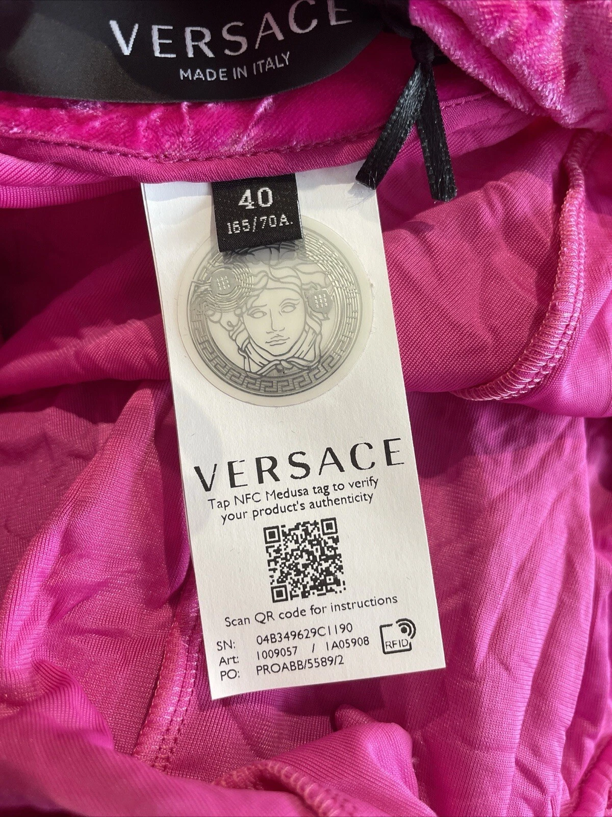 Pantaloni casual VERSACE taglia 8 (40) nuovissimi originali prezzo di ricambio £920 #j#