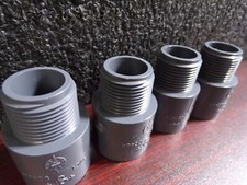  LOT OF 4 836-007 Pvc Male Adapter, Mnpt X Socket, 3/4 In Pipe Size G 