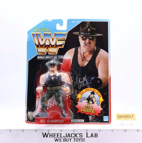 Sgt Slaughter Salute WWF Wrestling 1991 Hasbro Act...