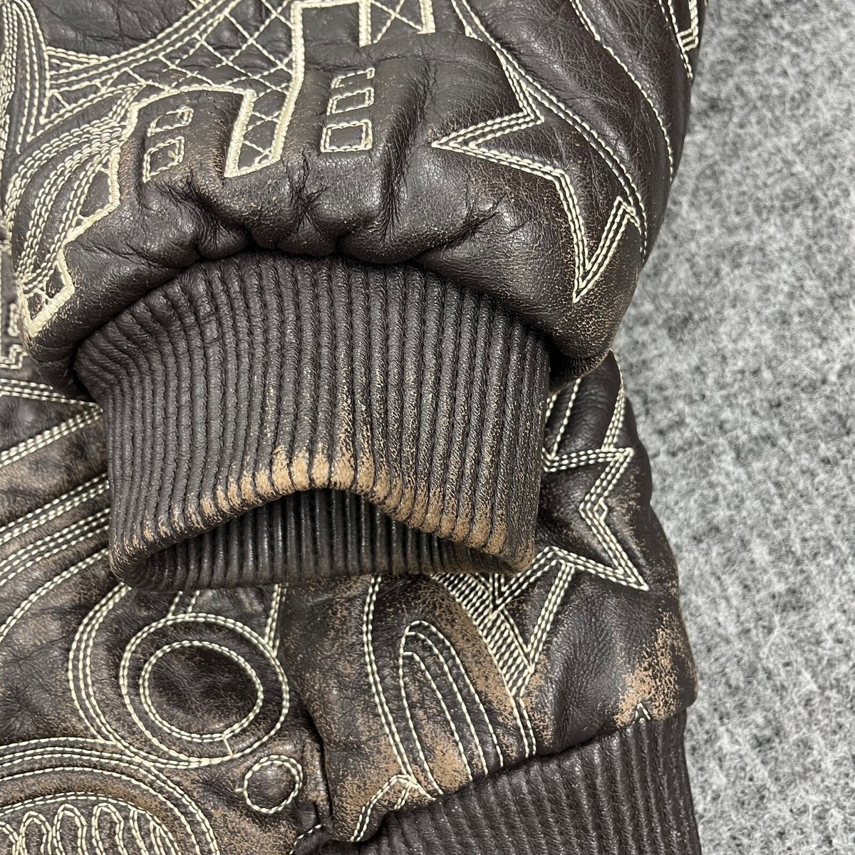 Al Wissam Bomber Jacket Mens 58 Brown Leather Fur New York