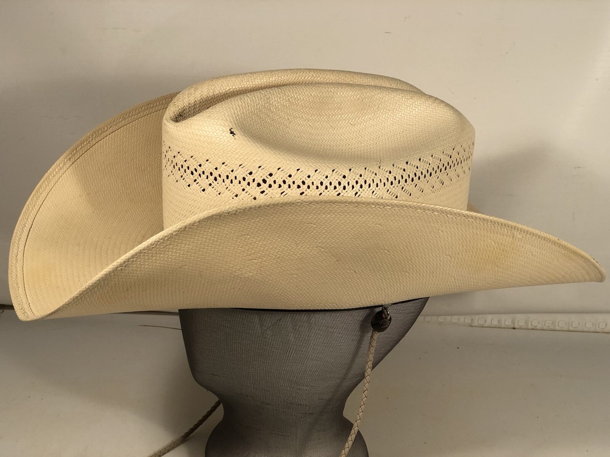 Stetson Ranch Natural Cattleman 100X Straw Cowboy Hat 7 3/8  display picture 2