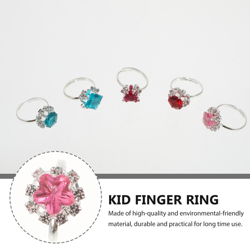 4 Pieces Simulation Rings Children Jewelry Childrens Girls Toy Little