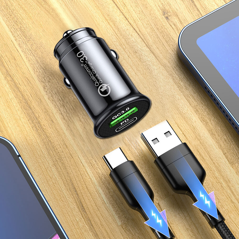 7PETAL Ulti-Function Car Charger Carbon Onoxide Detector 2 Ports 2.4A USB Charger, 304