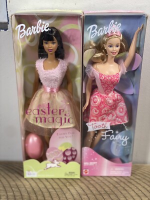 Vintage Y2K Mattel Easter Magic Barbie Doll Special Edition Tooth Fairy Barbie