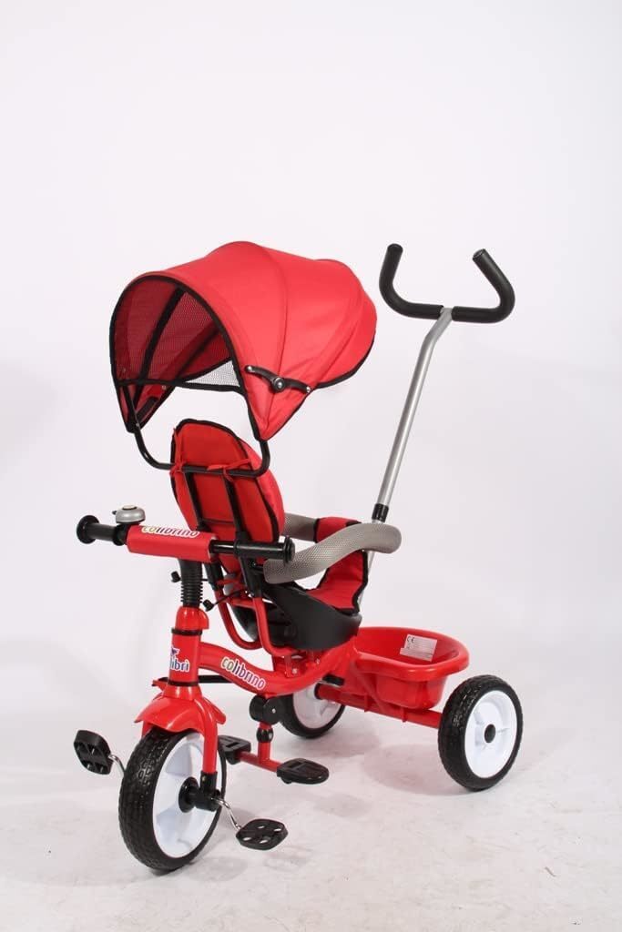 Triciclo Colibrì Colibrino Per Bambini Da 1 Anno | Regolabile, Leggero, Con Cappottina | Rosa | Fronte Mamma - Foto 7