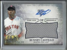 Rusney Castillo 2015 Topps Triple Threads Autograph Game Used Jersey #59/99