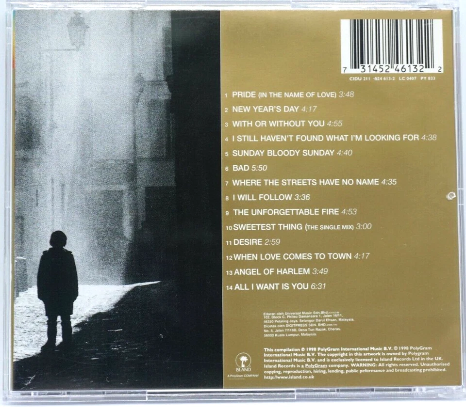 U2 : The Best Of 1980-1990 CD Album - Pride (in The Name Of Love) - BONO - Image 2 of 3