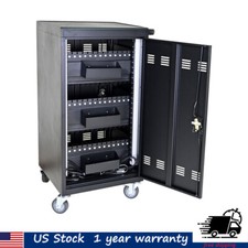 45-Device Mobile Charging Cart Cabinet Storage For Chromebooks Tablets Laptops