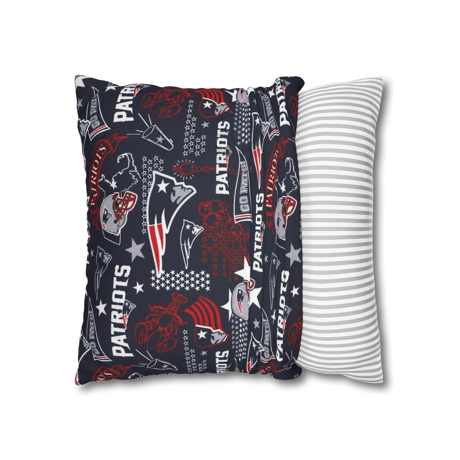 New England Patriots Square Throw Pillowcase