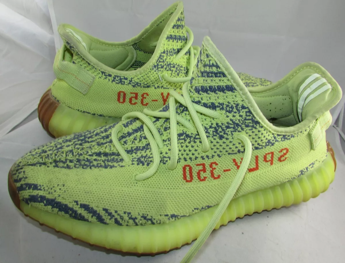 Adidas Yeezy Boost 350 V2 Semi Frozen Yellow Mens Sneakers Shoes Sz 10.5 #B37572