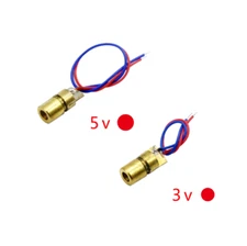 5pcs 3V/5V adjustable laser spot diode module copper head laser instrument parts
