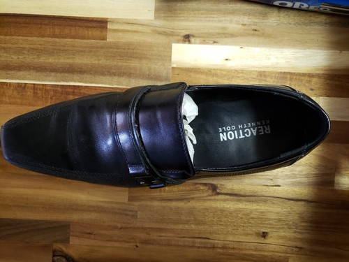 Buckle Strap Leather Loafer, Black 