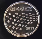 2013 APMEX Mint US Flag Stars Stripes Vtg Bullion-999 Silver 1 Oz Ounce Art Coin