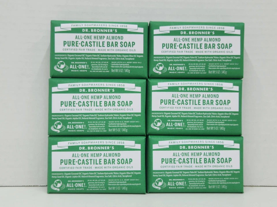 3 OR 6 Packs of DR.BRONNER'S ALL-ONE HEMP Natural Castile BAR Soap CHOOSE SCENT! - Image 3 of 4