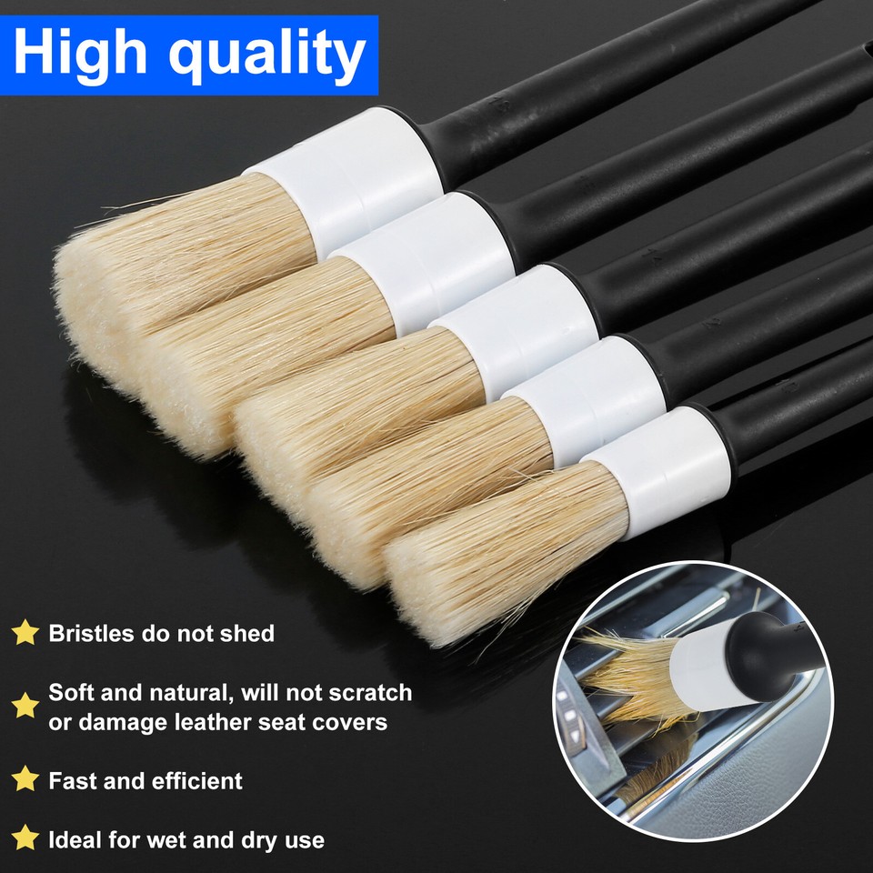 8Pcs Car Detailing Brush Kit Auto Interior Exterior Cleaning Kit