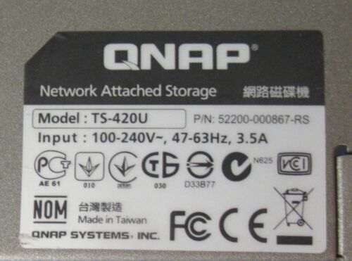 QNAP TS-420U 4x 3.5" Bay Rackmount Network Attached Storage NAS + 3x 2TB HDD - Picture 4 of 6
