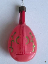 Vintage Russian Christmas Transparent glass ornament "Domra"