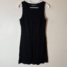 Lauren Ralph Lauren Black Lace Sheath Dress Size 10