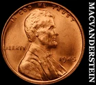 1945 Lincoln Wheat Cent - Red Choice Gem Brilliant Unc  No Reserve  #J7880