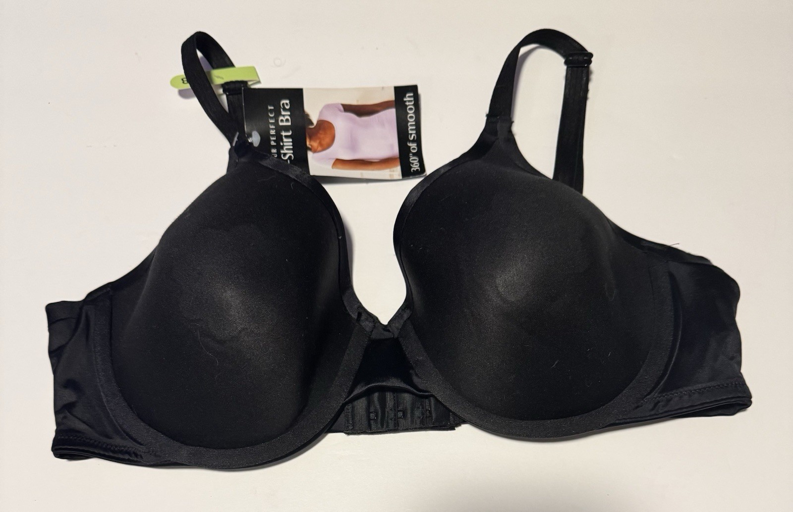 Bali T Shirt Bra 38B NEW Black Underwire Natural Shaping Smoothing & Concealing