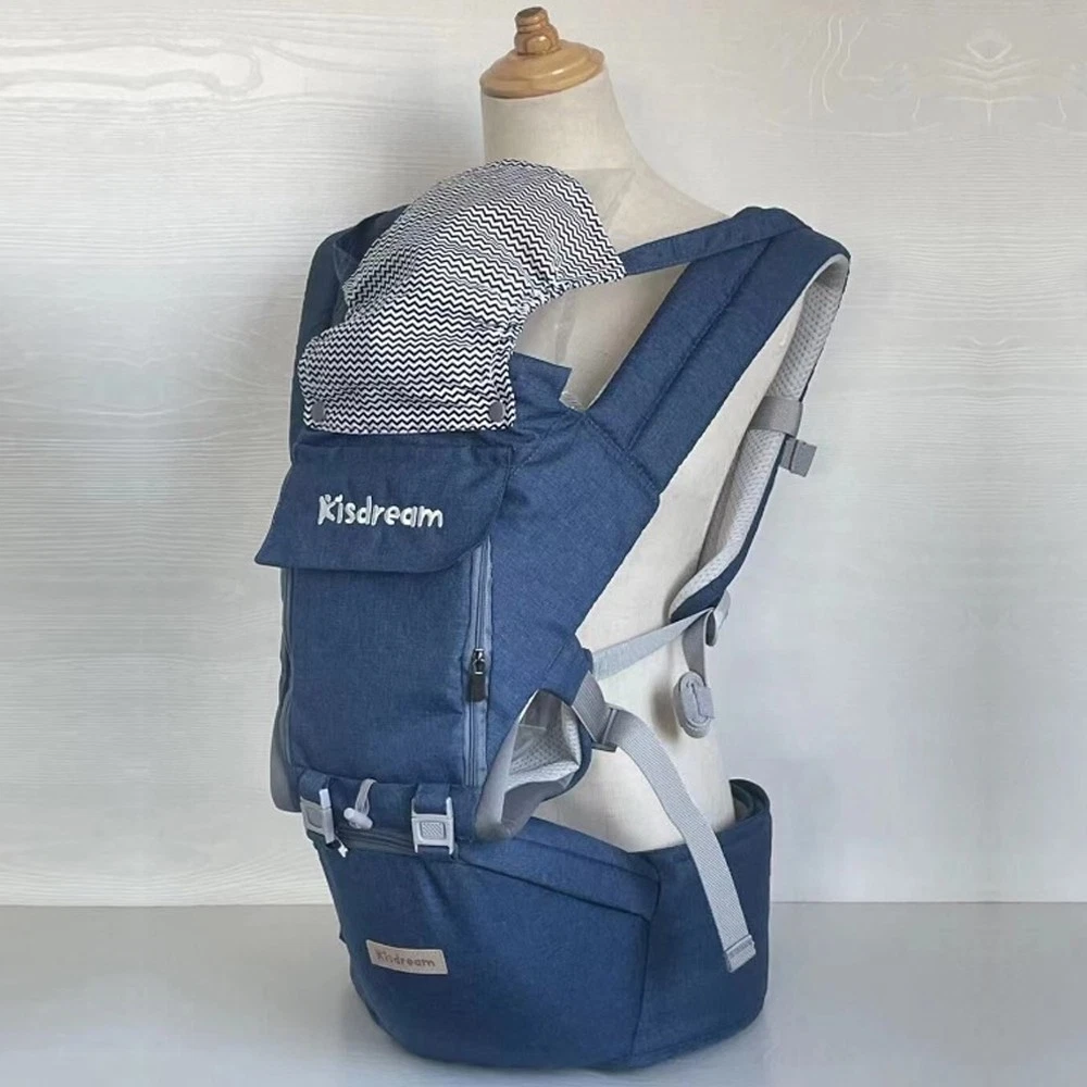 Multifunction Baby Carrier Backpack with Hip Seat for Newborn to Toddler Blue