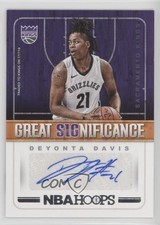 2018-19 Panini NBA Hoops Great SIGnificance Deyonta Davis #GS-DD Auto x3y