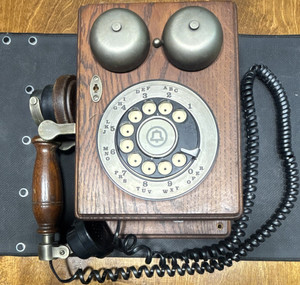 Bell Vintage Wall Phone Wood Rotary 1980s Western Electric Telephone