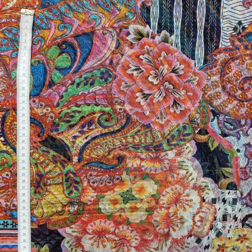 Mesh Stoff Meterware Blumenmuster, Kleiderstoff, Polyester, 50 cm Einheit - Bild 3 von 5