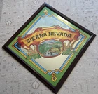 Rare Diamond SIERRA NEVADA Mirror Advertising Beer Sign Vintage NOS 27x27 Large!