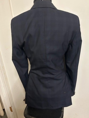 MANTEAU de chasse Grand Prix CONCOURS *FEMMES 10T *plaid marine* NEUF - Photo 4/4