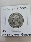 1951 D Washington Quarter VG+/F Condition 90% Silver-Better Date-Very Nice Coin!