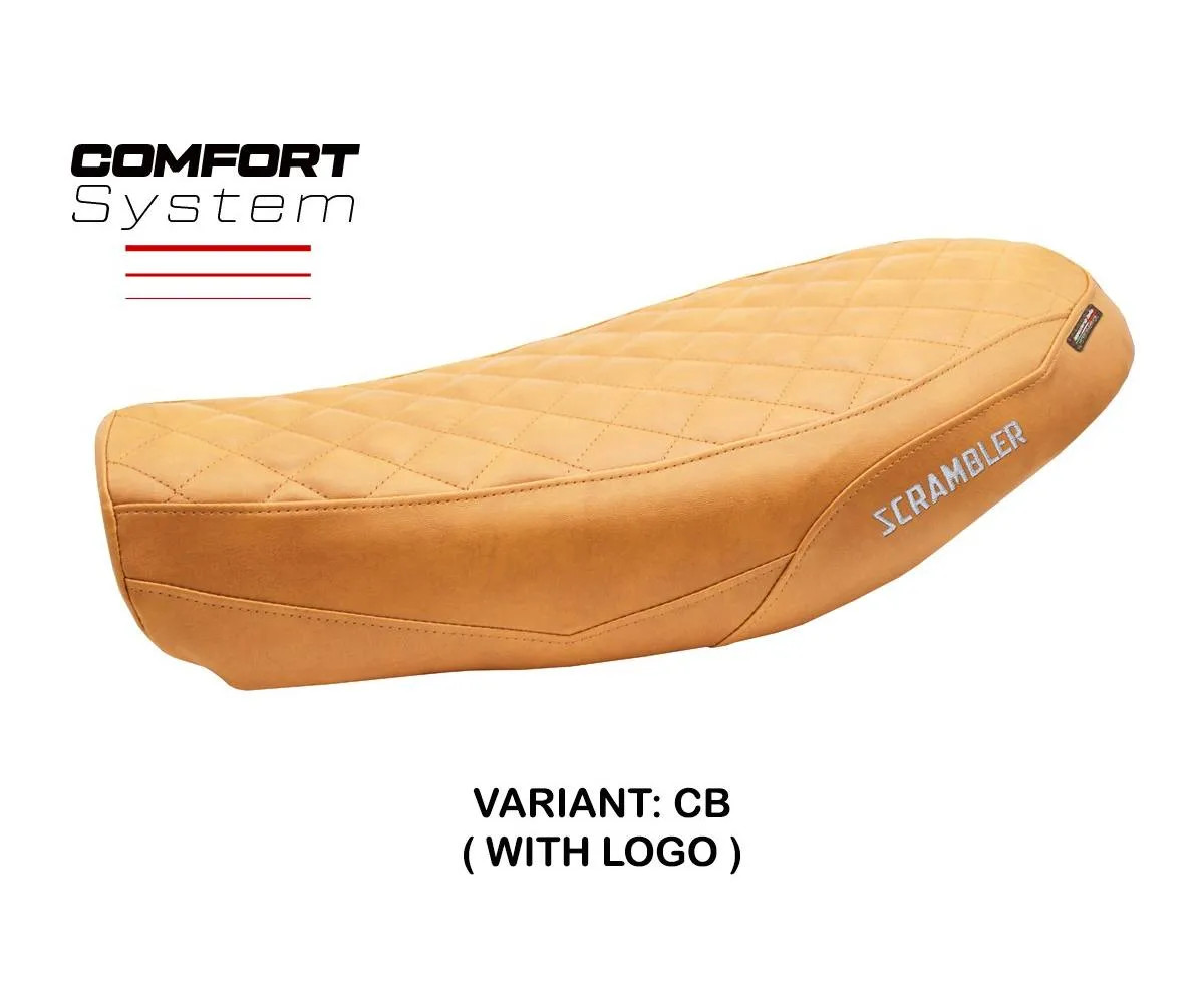 Seat cover Antigua Comfort Camel +logo Tpz comp DUCATI SCRAMBLER NIGHT 2021 2022