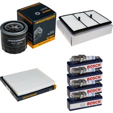 Inspektionspaket Filterset BOSCH Zündkerzen für Hyundai Ioniq 1.6 GDi Hybrid KIA