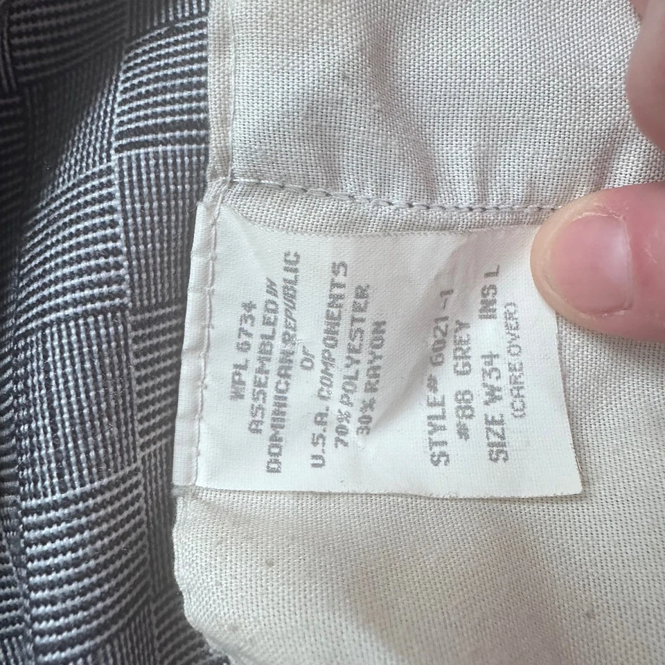 City Streets 男式灰色双排扣西装套装尺寸 W34 聚酯纤维人造丝 — 第 3/4 张图片