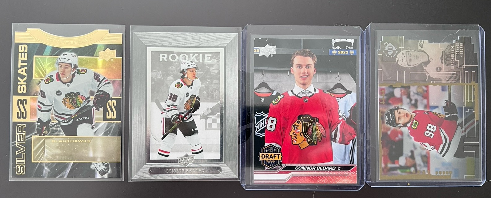 Connor Bedard ROOKIE CARD LOT 2023-24 Draft Day Rookie 1st Overall Pick