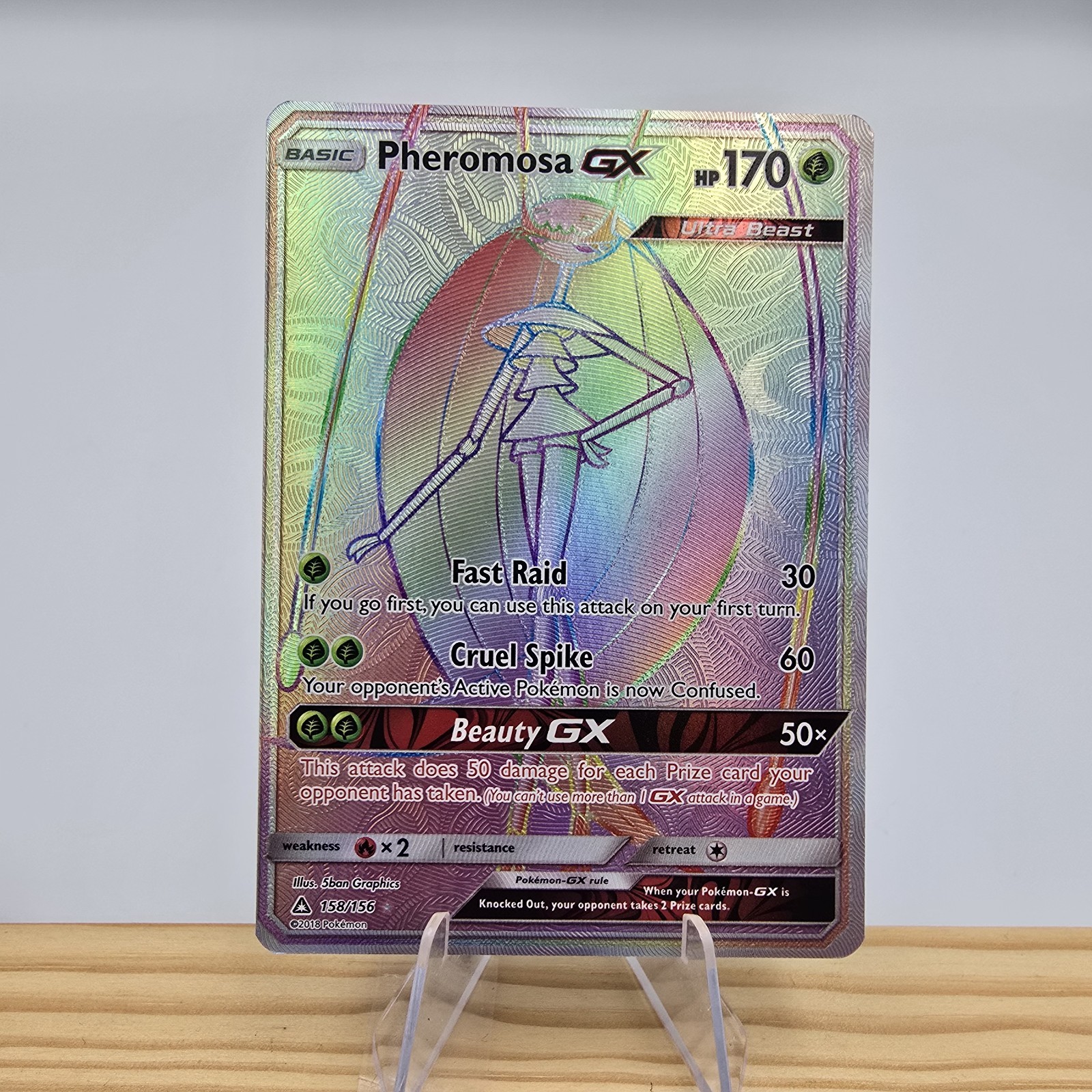 Pheromosa GX (Secret Rare) 158/156 Sm-Ultra Prism Holo NM