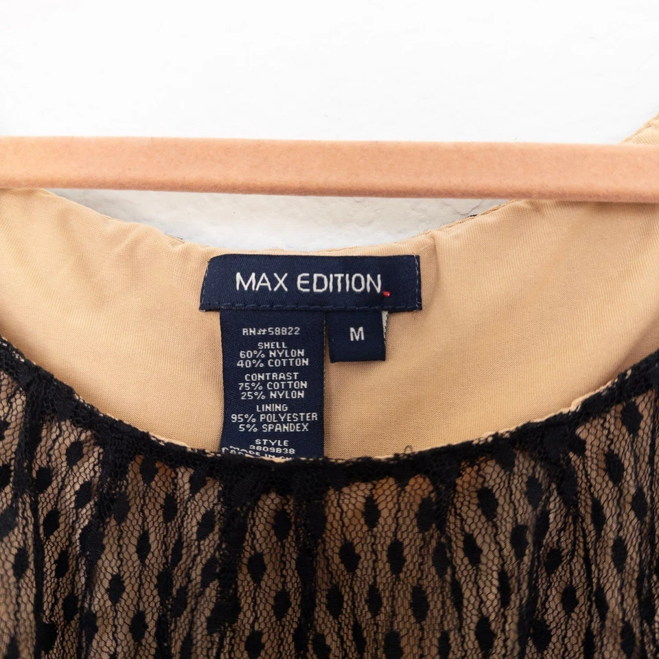 Top Max Edition Mujer Talla M Negro Desnudo Encaje Transparente Capricho Bruja Romántico Foto 4 de 4