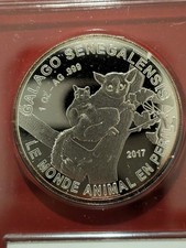1000 Francs Senegal, 1 Oz Silber 999, Galago, Gef&auml;hrdete Tierwelt