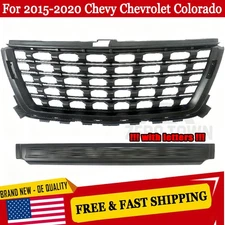 Front Grill For 2015-20 Chevy Chevrolet Colorado Upper Grille WT LT Matte Black
