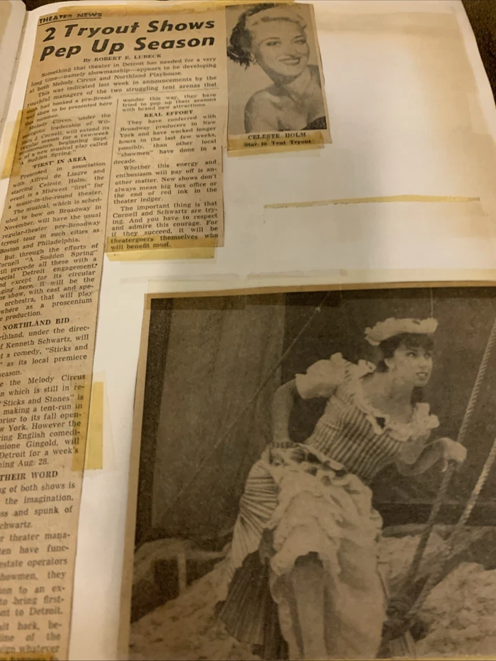 Theater And Jazz Scrapbook 1950s-75 Playbills Flyer Newspaper Autograph - Image 3 of 4