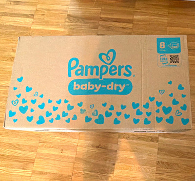 Pampers Baby-Dry Einwegwindeln Größe 8 17+kg im Karton (120 Windeln)