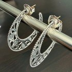 LAGOS SS Lg Open Filigree Hoop Earring — photo 3