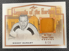 2019-20 LEAF LEGENDS OF THE GARDEN WOODY DUMART RELIC #ed 6/20