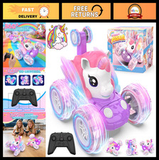360 Rotating Remote Control Stunt Car - Rechargeable, LED Lights, Gift for Kids
